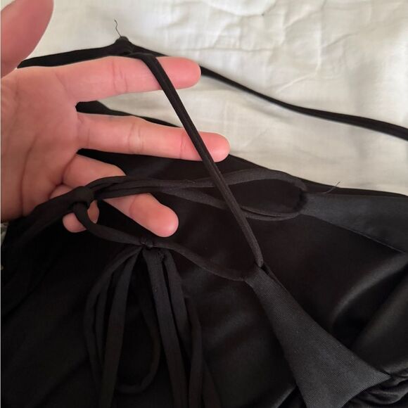 oh polly lace up criss cross back size 0 black - Picture 6 of 16